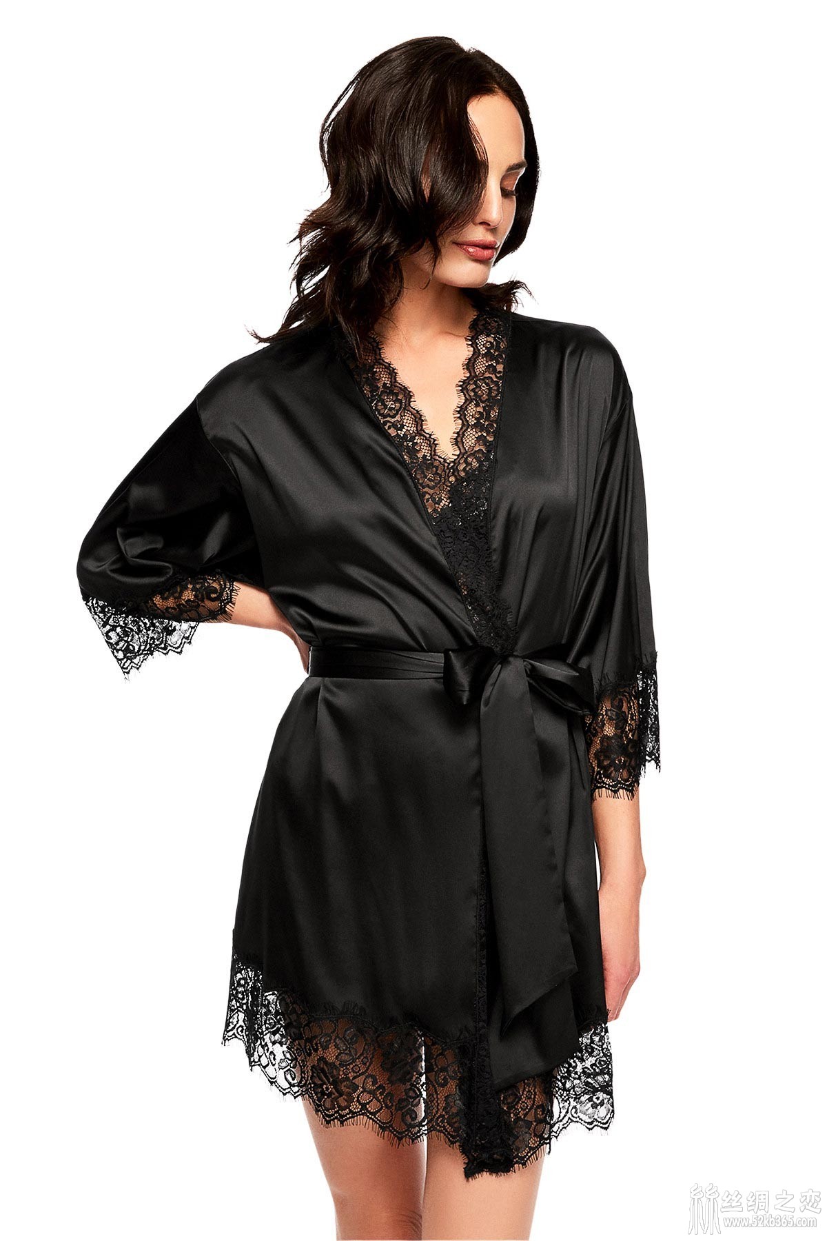 真丝睡衣缎面睡袍